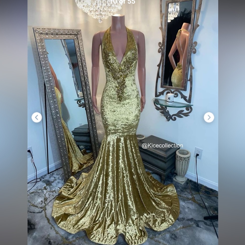 Gold prom dress